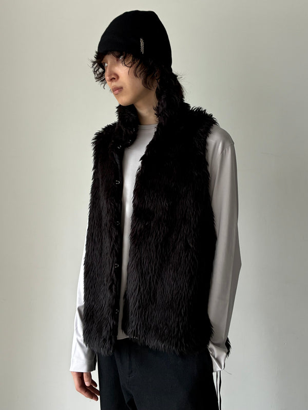 【013-B-3805-BK】Nova Embellished Beanie in Boiled Wool BLACK