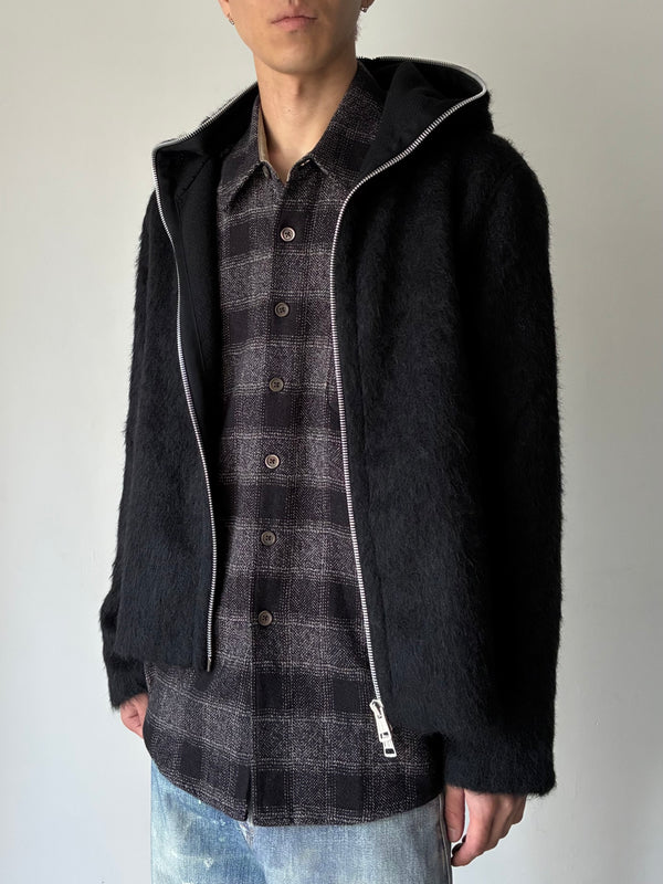 FULL ZIP HOOD BLACK