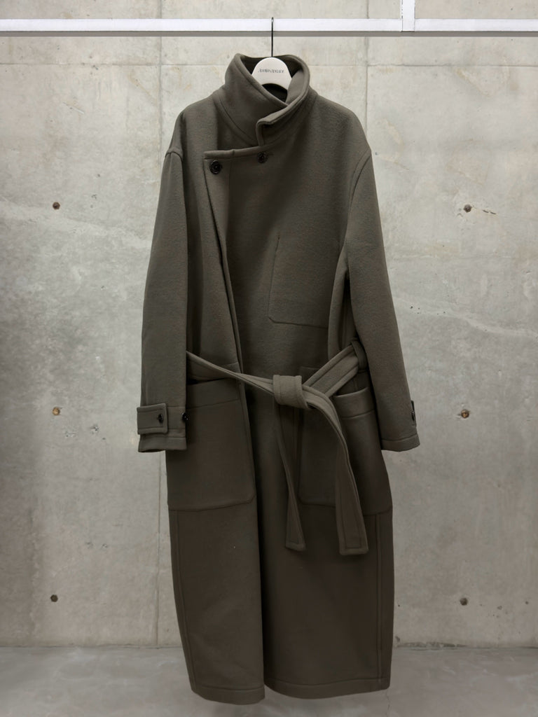 【CO1037 LF1116】WRAP COAT BROWN