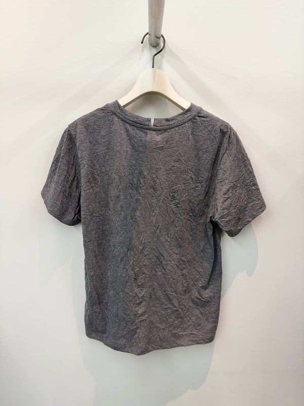 OTTO CRINKLED POCKET T-SHIRT IN COTTON GREY