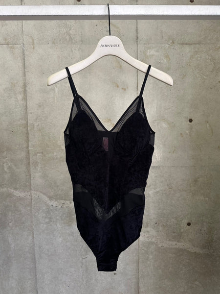 下着・アンダーウェア FETICO MESH COMBINED VELOUR BODYSUIT VELVET & MESH COMBINED BODYSUIT｜FETICO フェティコ