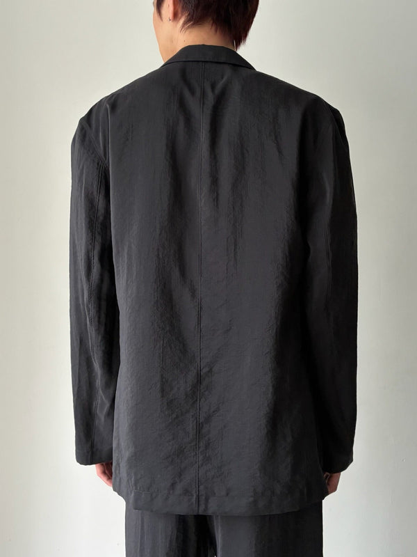 【JA1097 LF1308】SOFT DB JACKET OFF BLACK