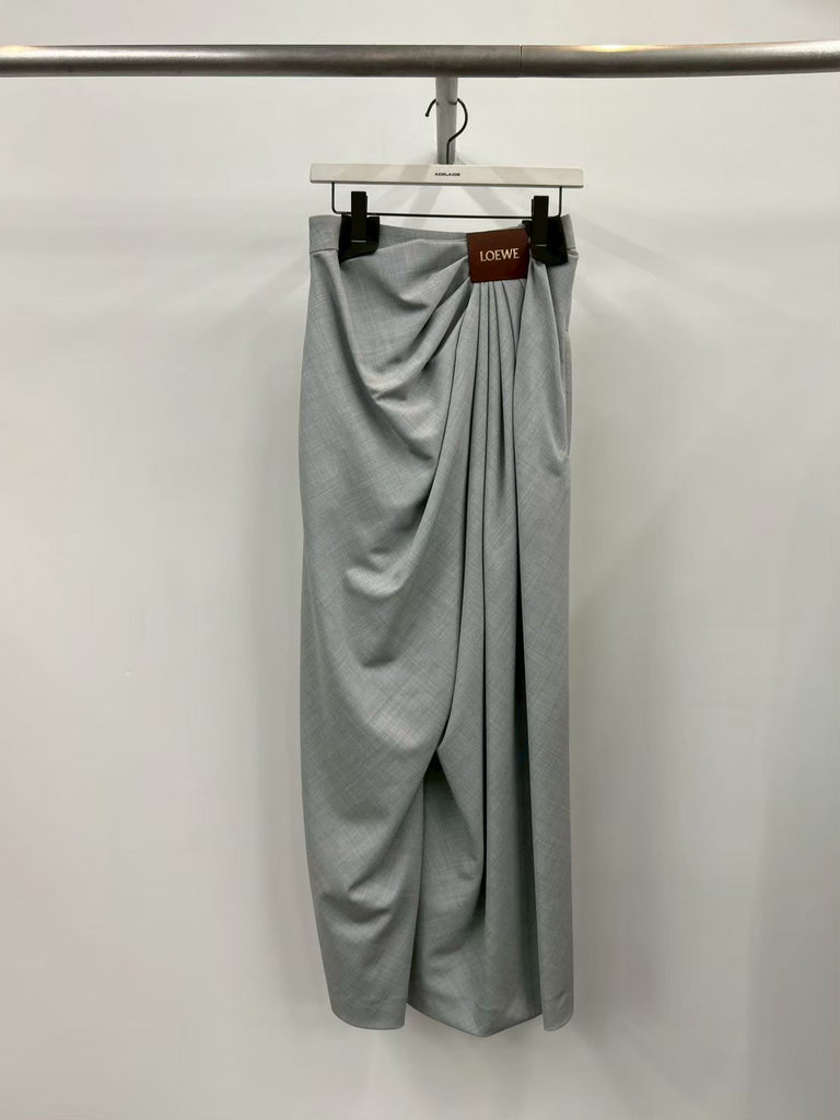 DRAPED TROUSERS GREY