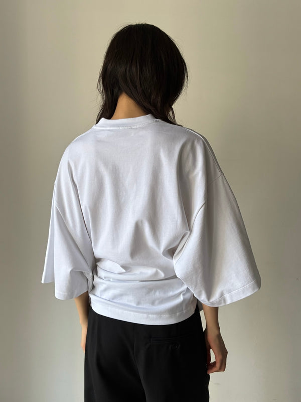 【S6-M-3039】XS XXL SHORT SLEEVES T-SHIRT WHITE