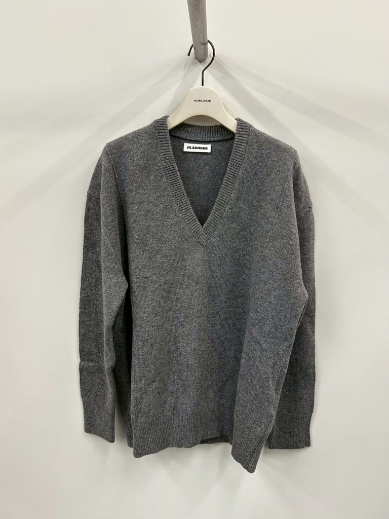 VN LS SWEATER W/ PINTUCK GREY