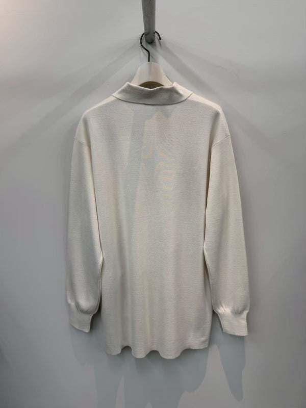 【S540Y14KHJ】POLO SWEATER WHITE