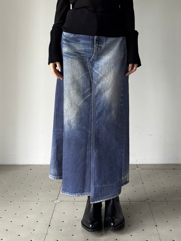 【W4265CAZ】CRAFT SKIRT BLUE