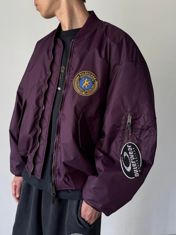 LARGE BOMBER BURGUNDY