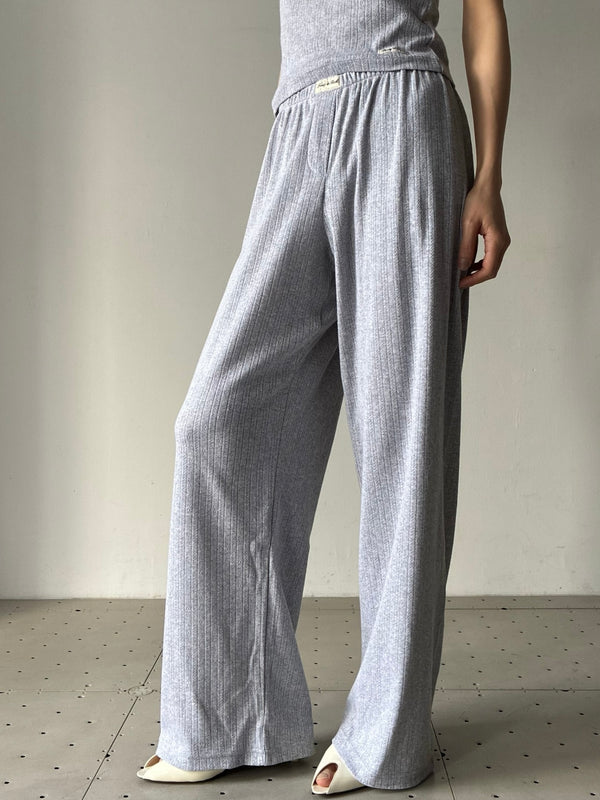 【33SR02PA06876326GY03】Signature Logo Pointelle Trousers GREY