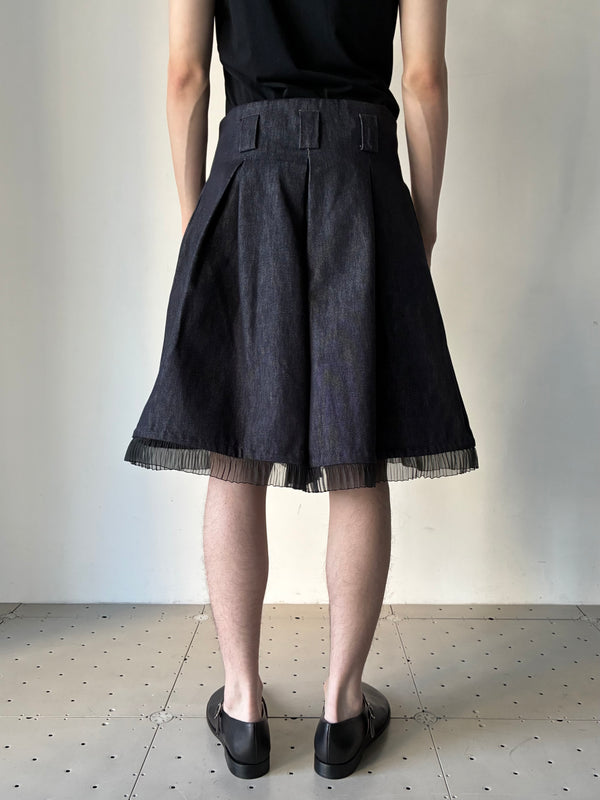 【 NP09-PC02】RIBBON SHORTS INDIGO