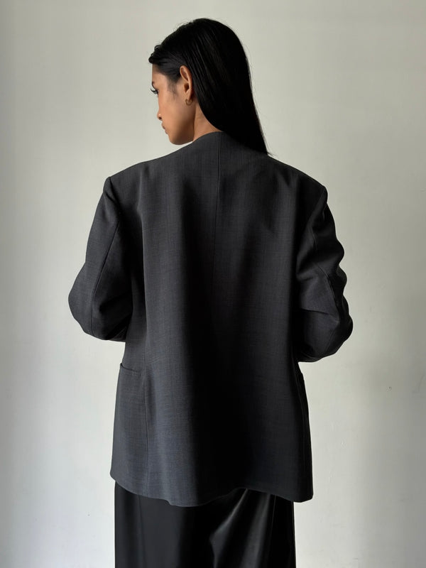 【035-026-WJ63】Double  weave Jacket GRAY