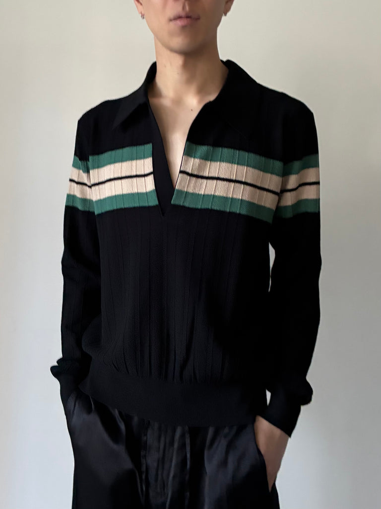 【問い合わせ商品】MAONA 3701 M.K.SWEATER BLACK