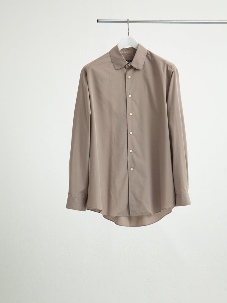 【S26AW00SH-TR】RAYON OVERSIZED SHIRT BROWN