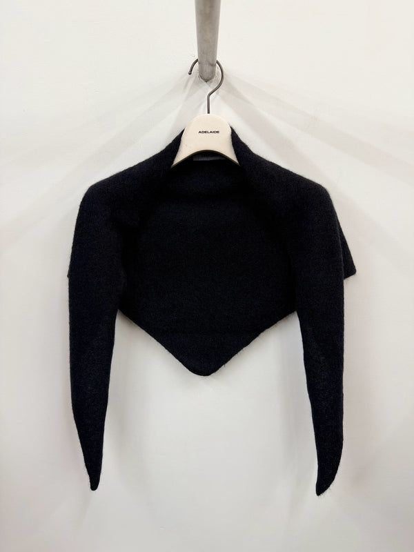 【S19-347 (S19)】NO.347 CASHMERE SILK SCARF BLACK