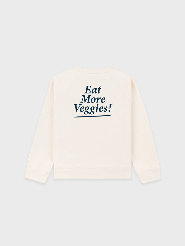 Eat More Veggies Kids Crewneck IVORY