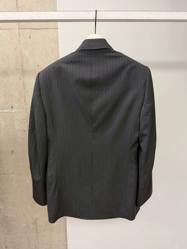 RED BAR TACK TAILORED JACKET BLACK