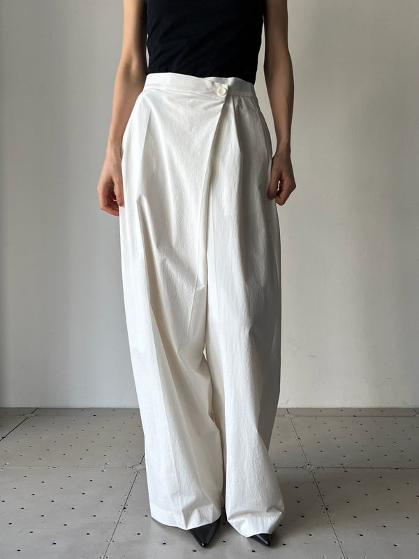 【034-026-WP003】NYLON COTTON CROSS PANTS WHITE