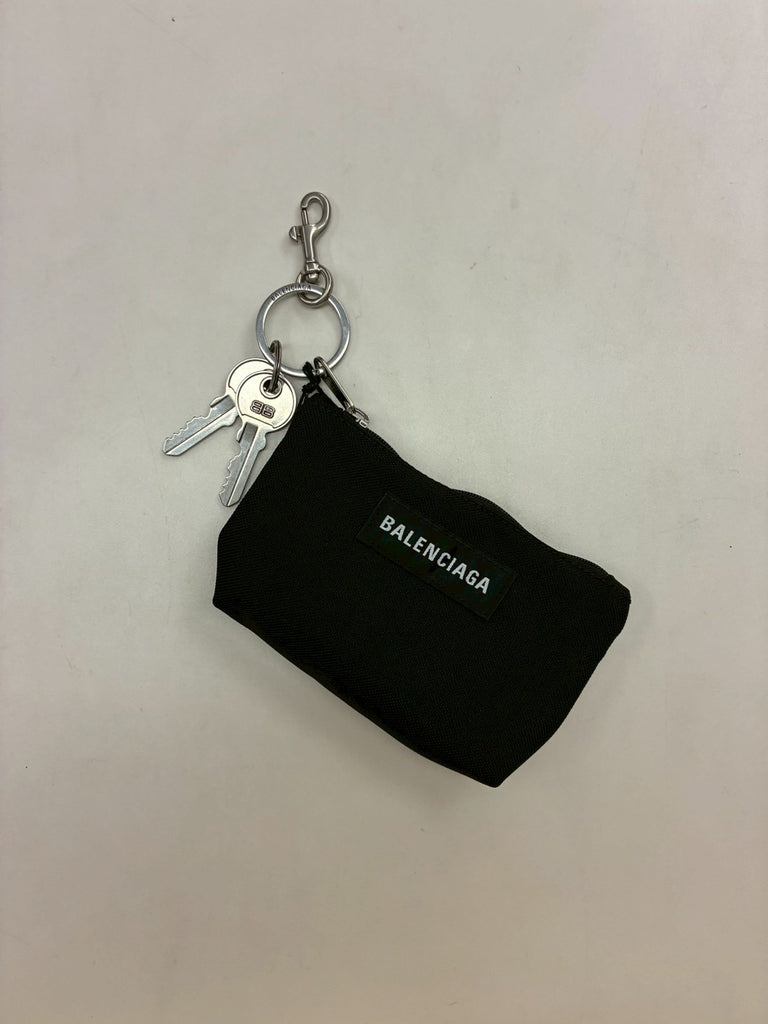 KEYRING ZIPPED POUCH BLACK