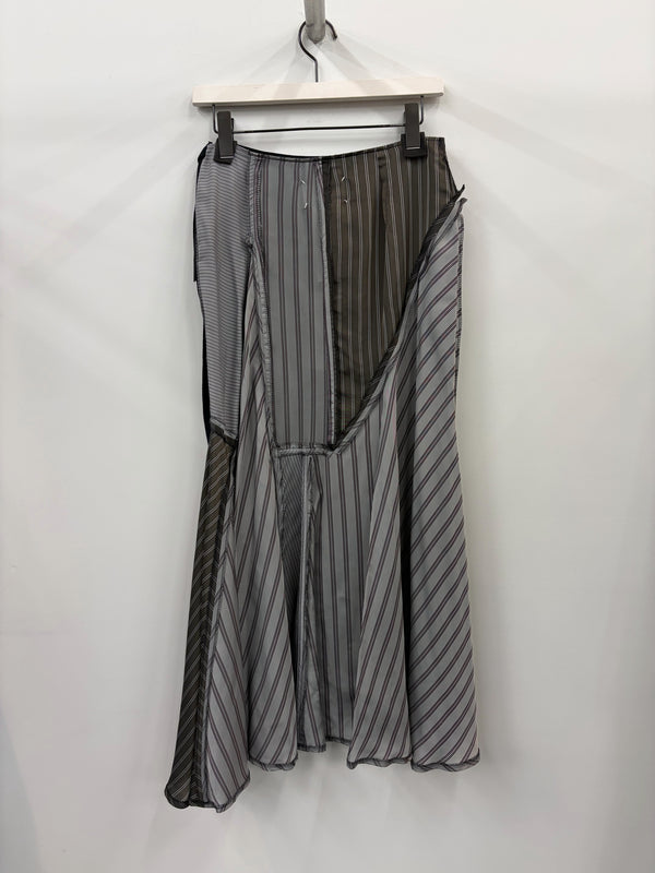【S51MI0013M36038】LINING PATCHWORK MIDI SKIRT MULTI