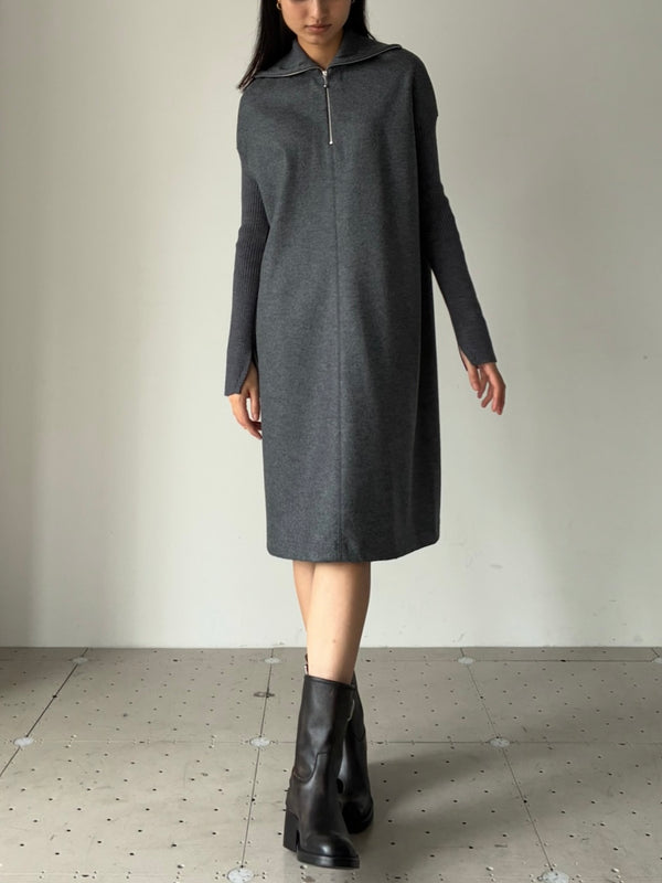 SHORT DRESS HN LS GREY