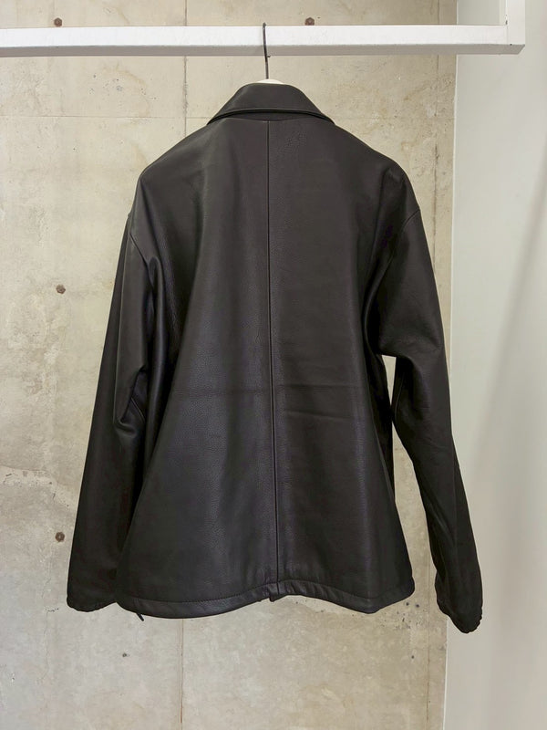 MINIMAL LEATHER JACKET IN CALFSKIN BLACK