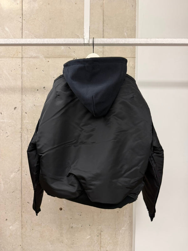 【MH27JA018B】RECONSTRUCTED BOMBER JACKET BLACK