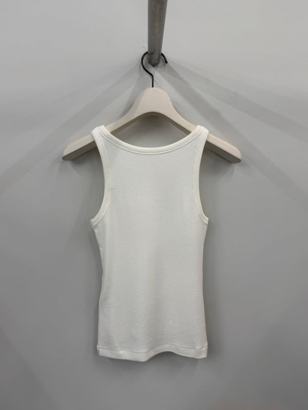 【034-026-CT016】RIB TANK TOP WHITE