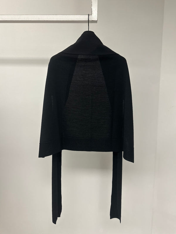 【TA0002 LK087】TROMPE L'OEIL SCARF BLACK