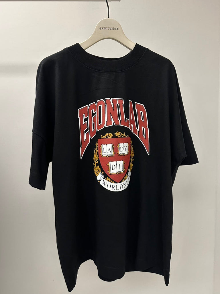 【EGONLAB】WORLDNET T-SHIRT BLACK SS25 EgonLab x WORLDNET T-SHIRT – 082plus