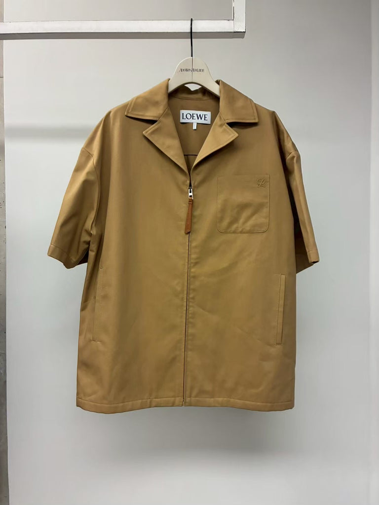 【H526Y05WGE】SHORT SLEEVE SHIRT BEIGE