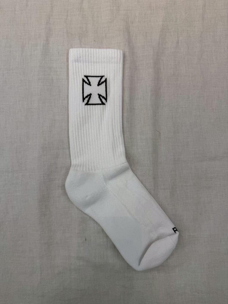 BIKER CROSS SOCKS WHITE