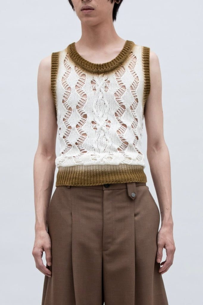 TEXTURED KNIT TANK WHITE