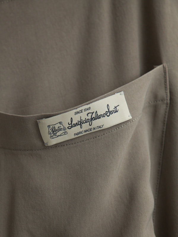 【S26AW00SH-TR】RAYON OVERSIZED SHIRT BROWN