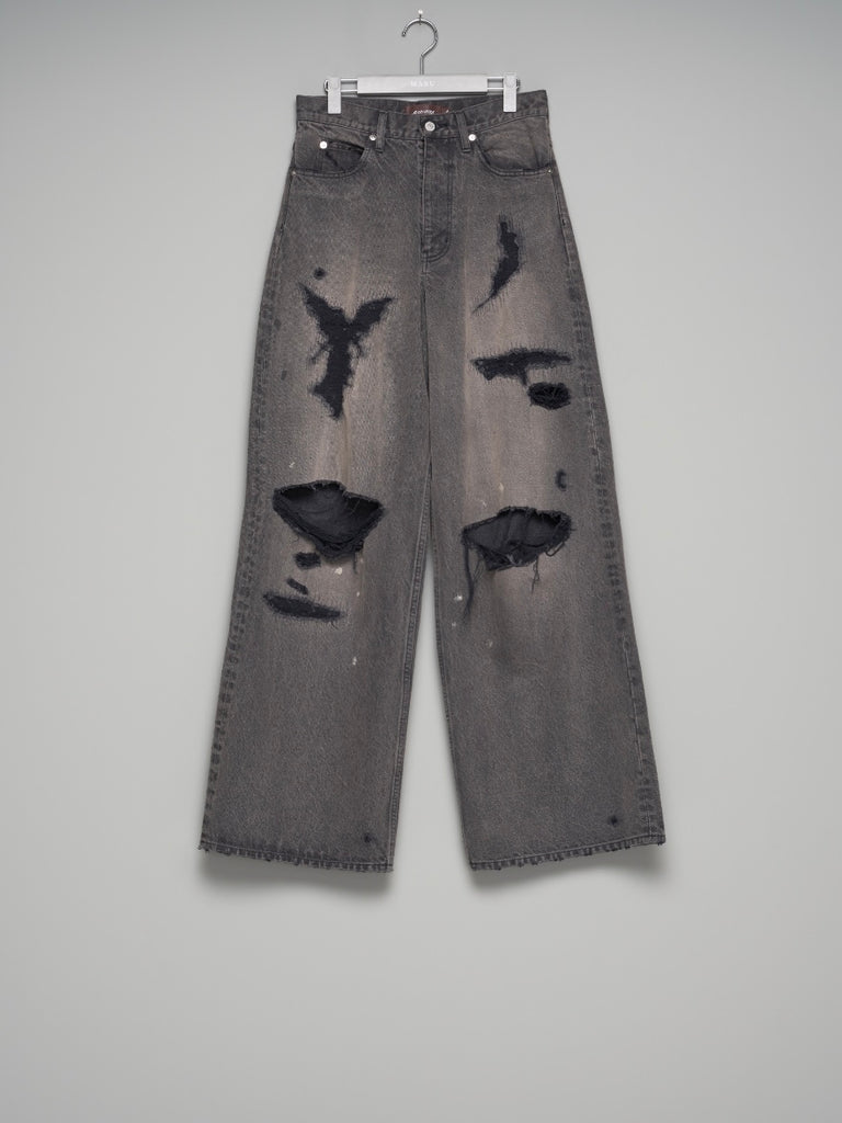 MB BAGGY JEANS ANGEL DAMAGE BLACK