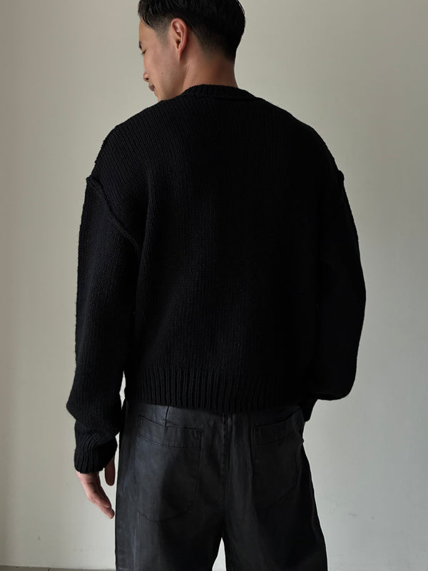 【M4263PS】PITCH CARDIGAN BLACK