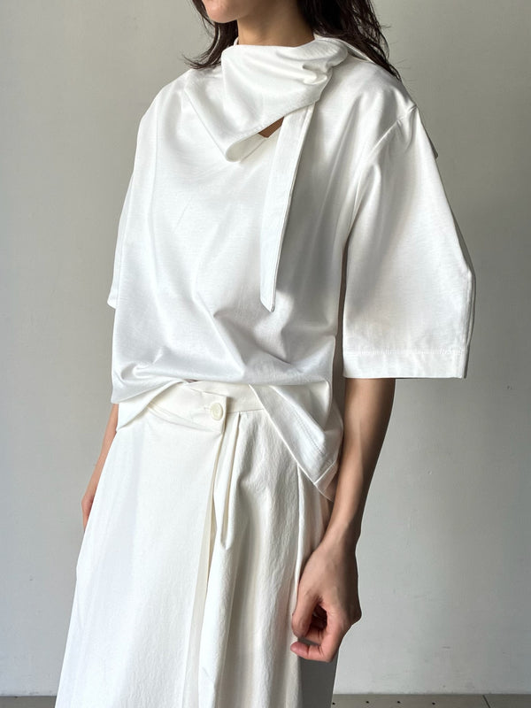 【033-026-CT013】PURE ORGANIC COTTON BLOUSE WHITE