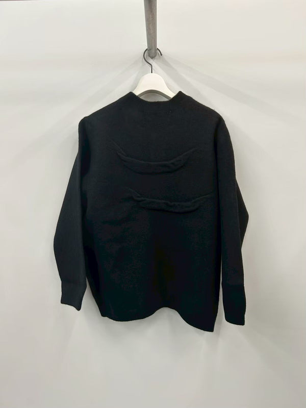 DISTORTED CARDIGAN BLACK