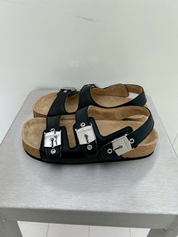 SCHOLL SANDAL FLAT BLACK