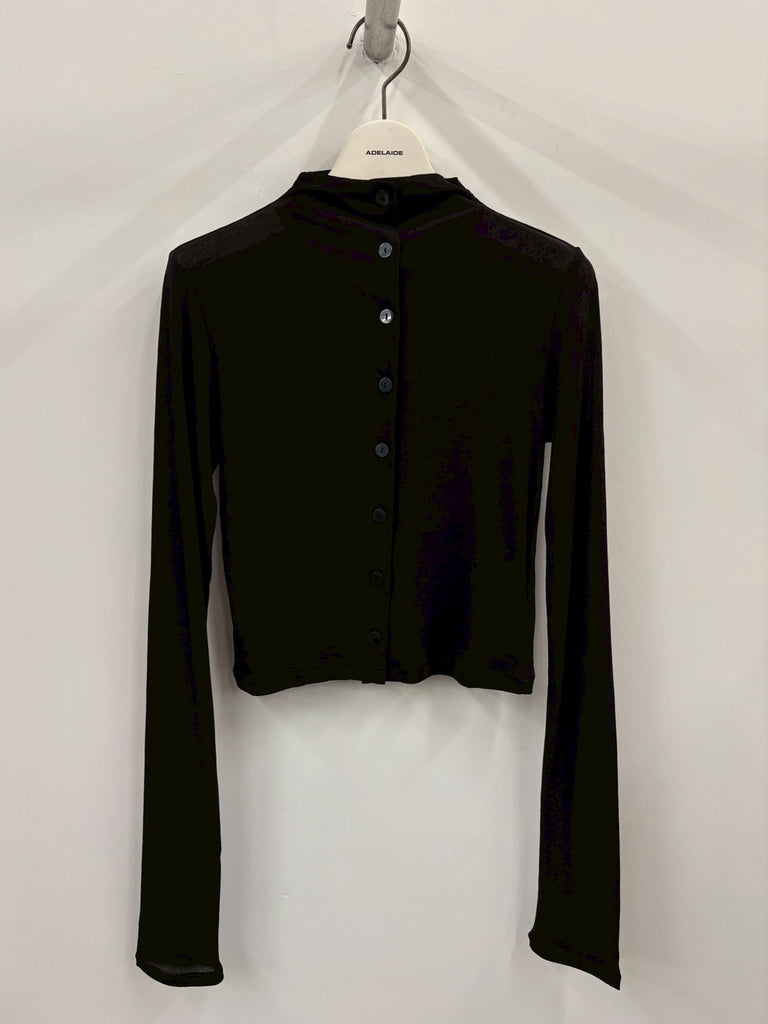 CROPPED CARDIAN BLACK