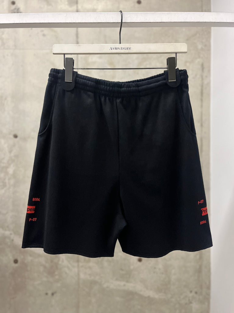 CROSS WAFFLE SHORTS BLACK