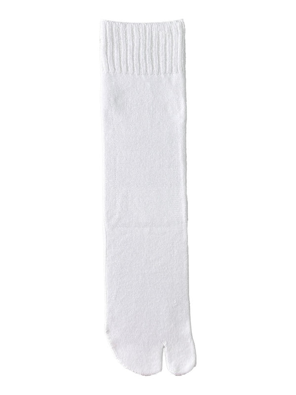 コットンバックラインラメTABIソックス WHITE