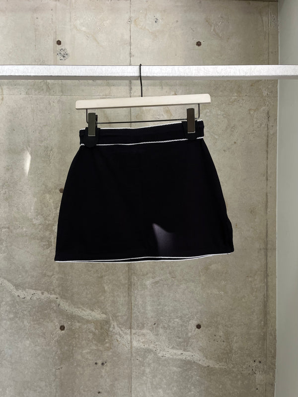 【WSK133ACJER0011】CUTE 70'S MINI SKIRT BLACK