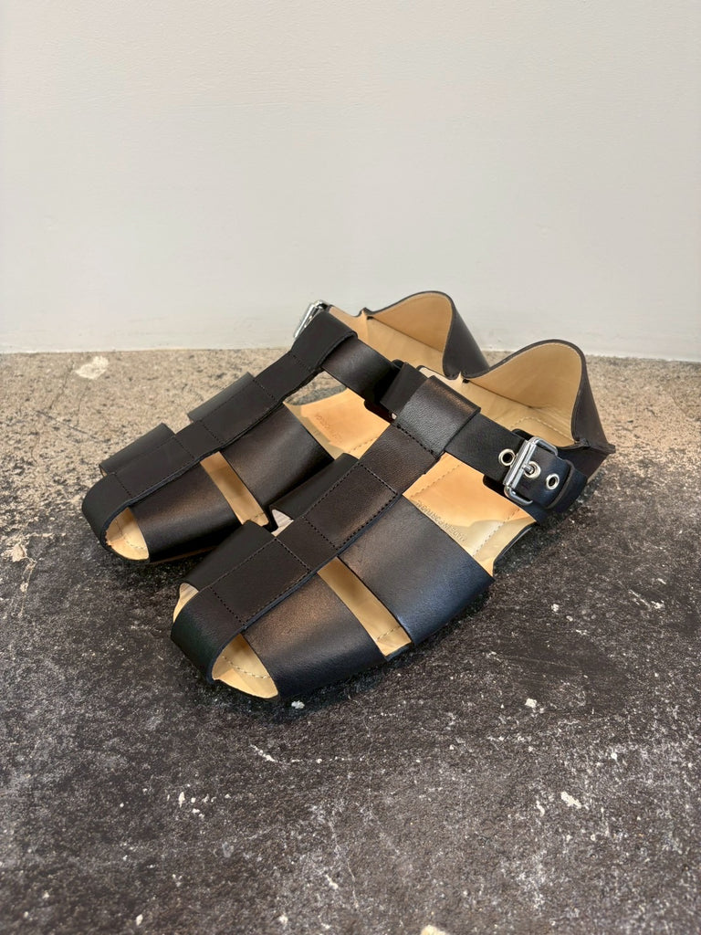 【FO0271 LL0217】FISHERMAN SLIP ON SANDALS BLACK