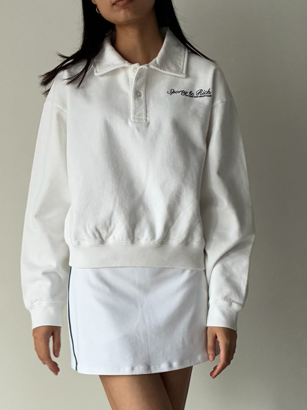 SYRACUSE EMBROIDERED POLO WHITE