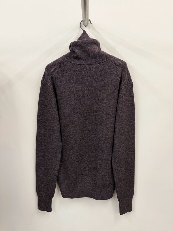 【PO0048 LK1072】TURTLE NECK SWEATER BROWN