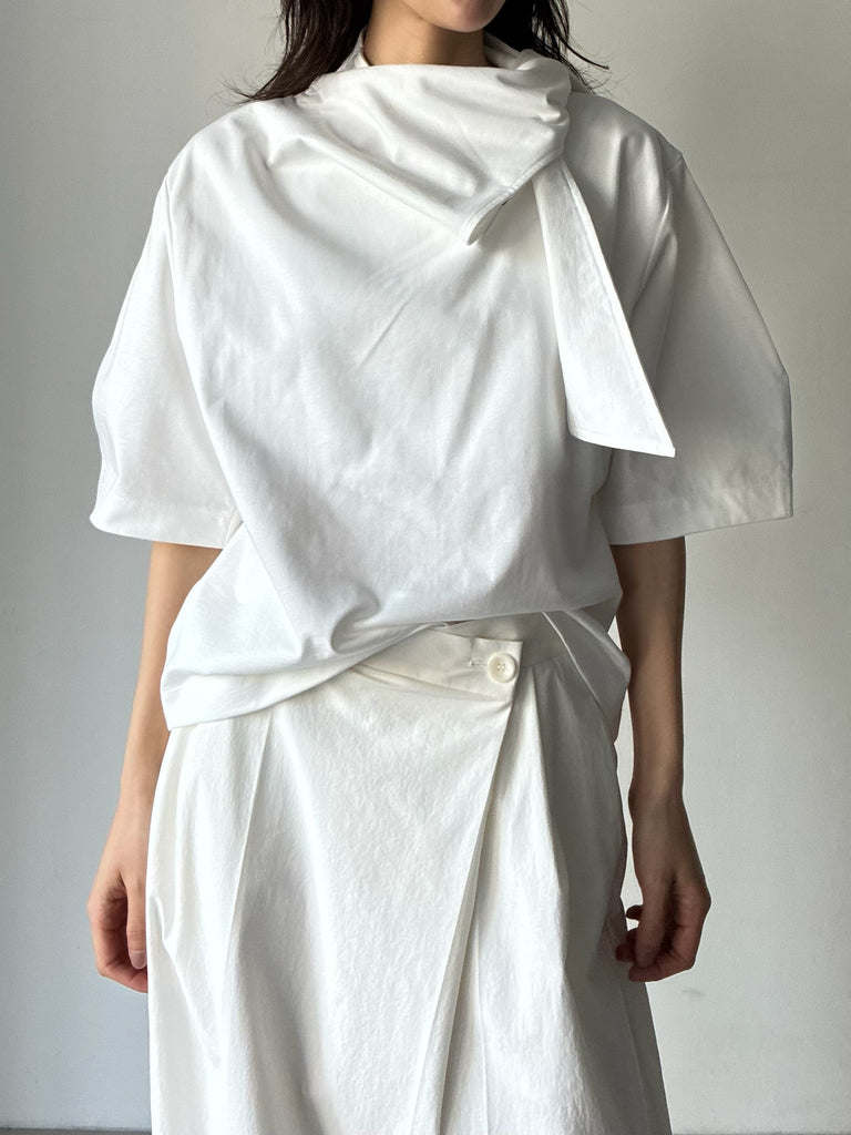 【033-026-CT013】PURE ORGANIC COTTON BLOUSE WHITE