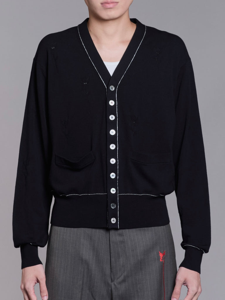 MB 10 BUTTONS CARDIGAN BLACK