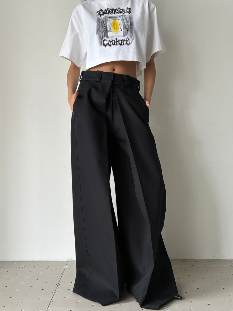 WIDE PANTS BLACK