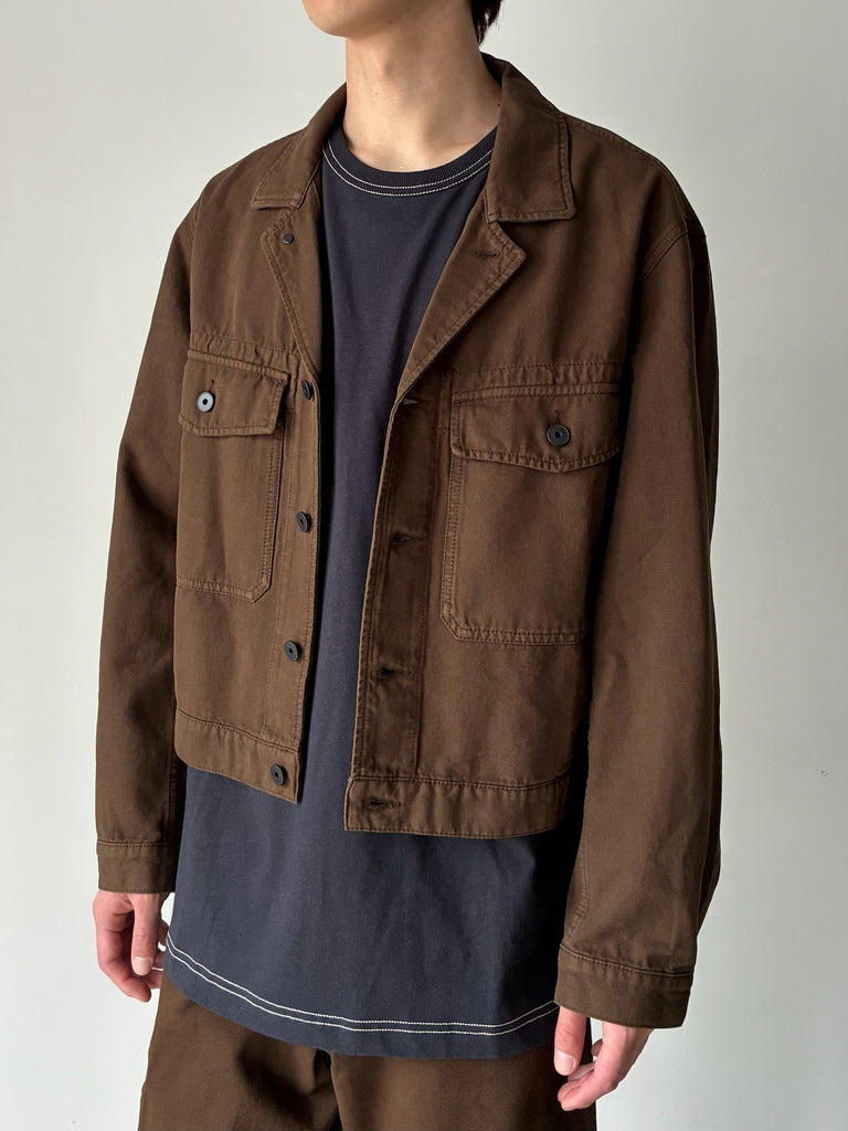 【OW1188 LD1067】TRUCKER JACKET BROWN