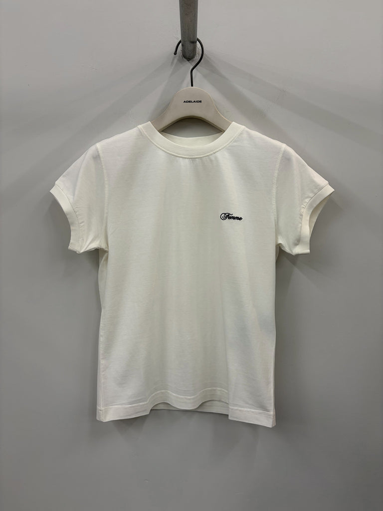 【WH27TR165W】FEMME FITTED T-SHIRT WHITE